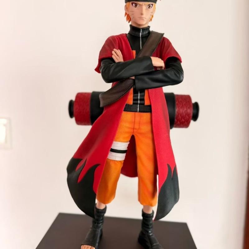 Naruto figure, standing Naruto, immortal scroll Naruto with platform statue anime peripheral doll model