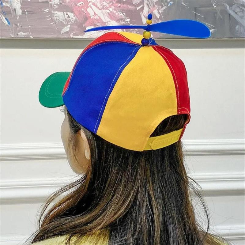 Забавная шляпа Snapback, пропеллер вертолета, приключенческая шляпа для папы, радужная, бамбуковая, бейсбольная кепка со стрекозой для взрослых, детей, мальчиков и девочек