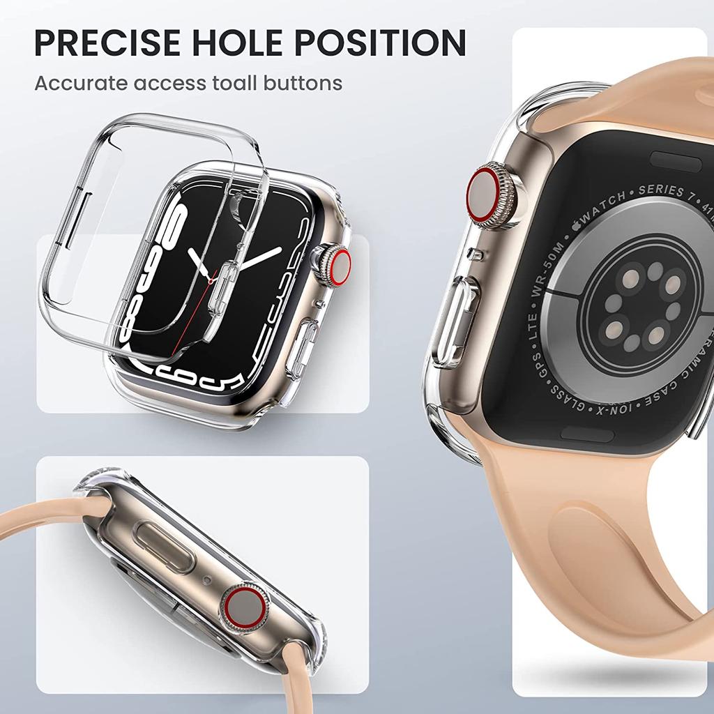 Чехол для Apple Watch Case 44 мм 40 мм 42 мм 38 мм iWatch серия SE 6 5 3 Аксессуары Защитная пленка для экрана Apple watch 8 7 45 мм 41 мм Case