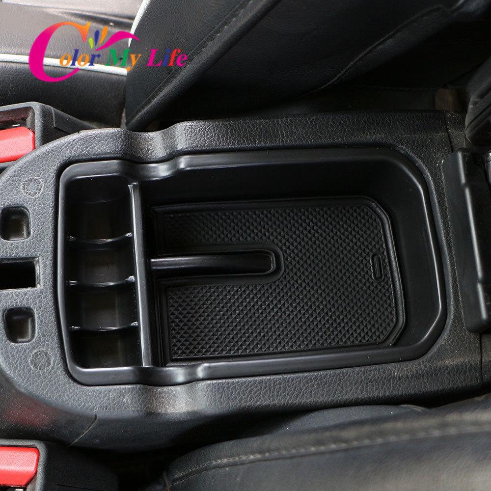 Color My Life ABS Car Armrest Tray Storage Glove Box Armrest Box Fit for Jeep New Compass 2017 2018 Auto