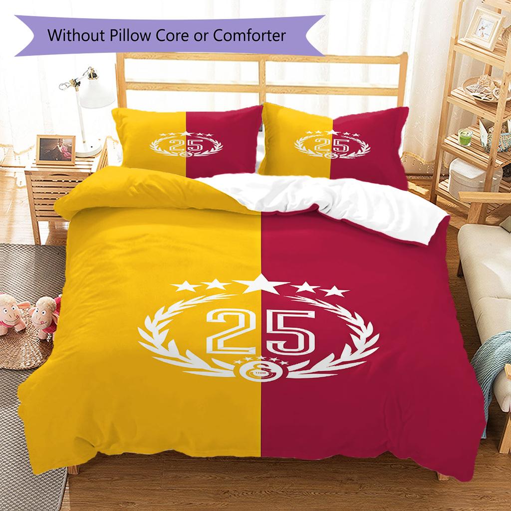 Galatasaray Power Bedding Quilt Set Quilt Cover Pillowcase Home Decoration Birthday Gift (1 * duvet cover + 2 * pillowcase, without core)