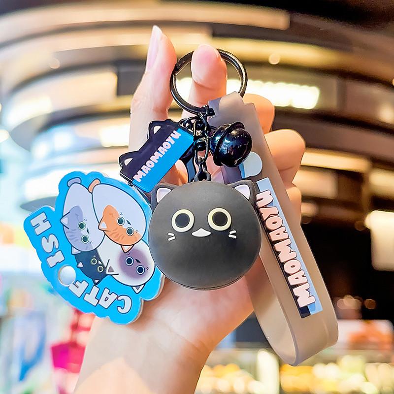 Кот Мультяшный Яркий Рыбка Брелок Игривый ПВХ Материал Идеально Для Кошачьих Подарков Тематический