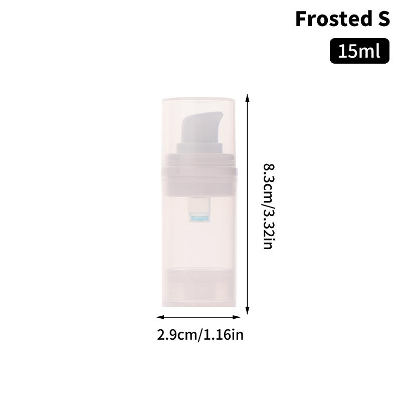 15/30/50ml Empty Airless Pump Bottles – Mini Cosmetic Containers for Lotion, Emulsion, and Travel Use