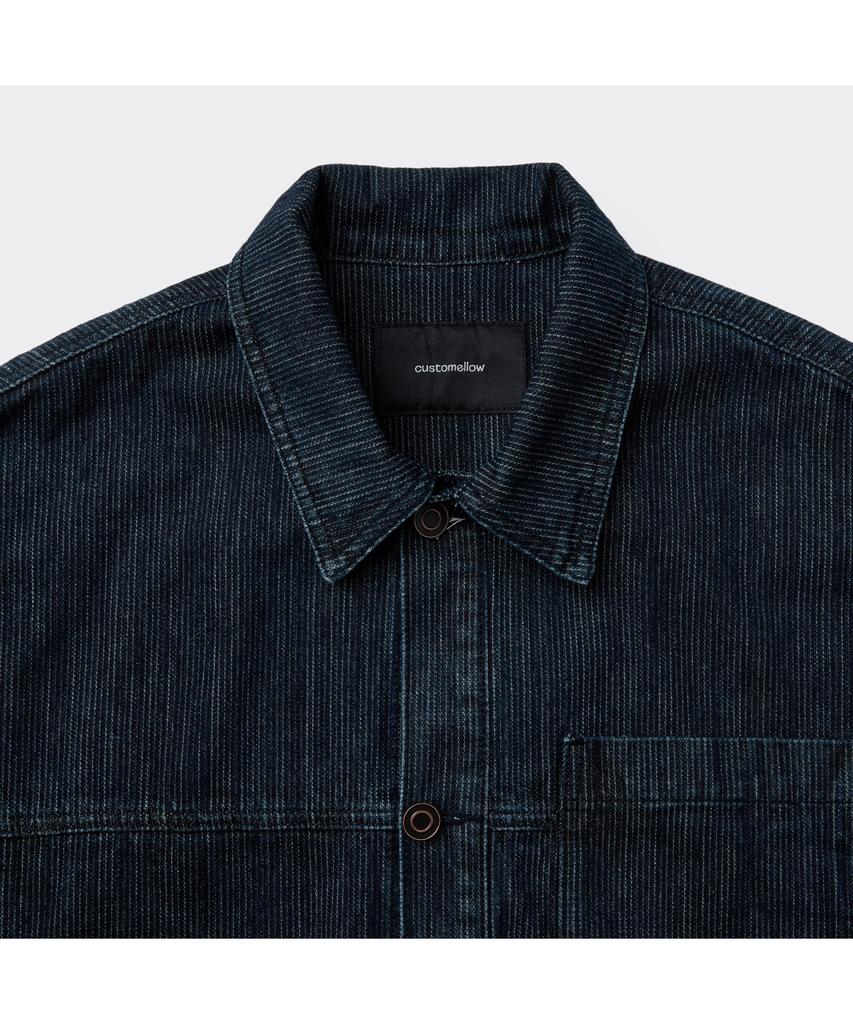 Customellow Blue Wale Denim Trucker Jacket Cwjas26122Bux