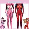 Потрясающий боди-колготки Zentai Ева Евангелион Аска Лэнгли Косплей костюм для женщин