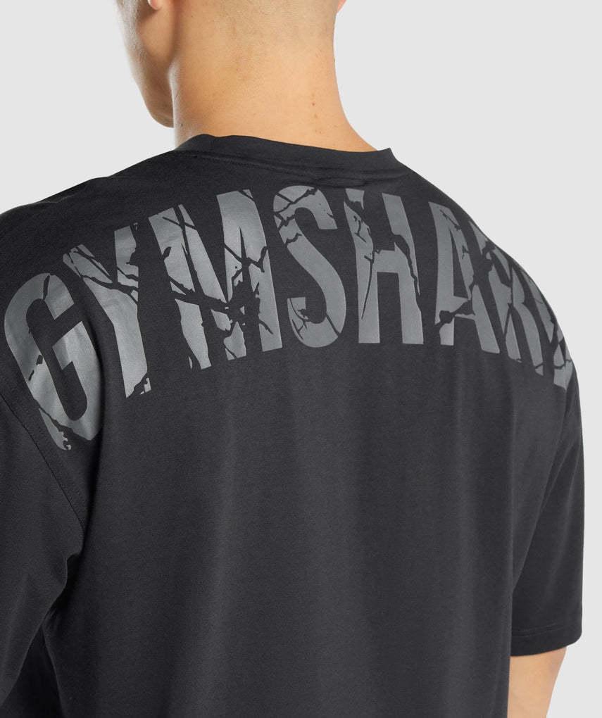 Мужская футболка Gymshark Power с коротким рукавом, свободного кроя, эластичная, из хлопка