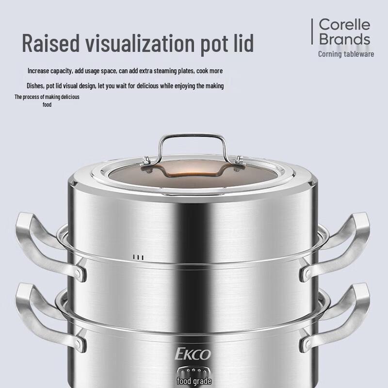 EKCO Royal Deluxe 3-Layer Stainless Steel Steamer Pot