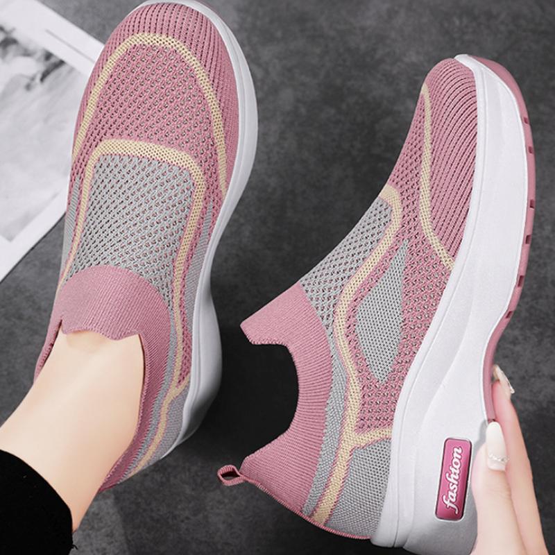 Модная обувь, женские кроссовки, разноцветные, на толстой подошве, повседневная обувь для женщин, новая сетчатая дышащая женская обувь Zapatos De Mujer