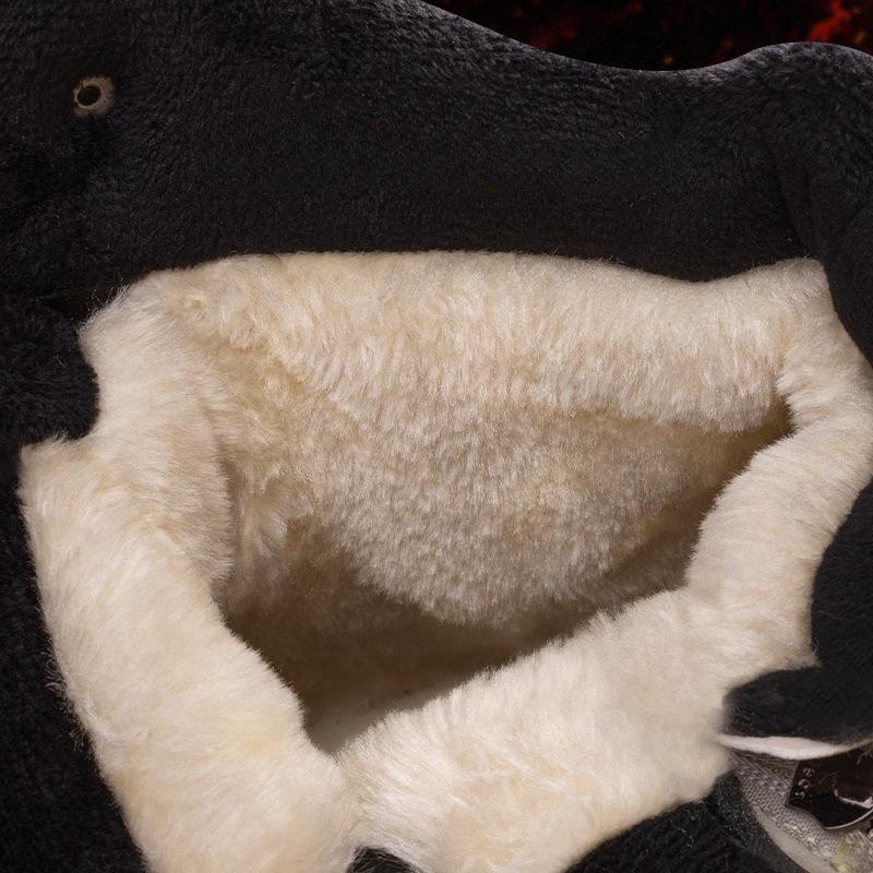 Мужские зимние теплые сноубутсы с меховой подкладкой, уличные, противоскользящие, водонепроницаемые, ботильоны до щиколотки для мужчин, удобные походные ботинки средней высоты, обувь