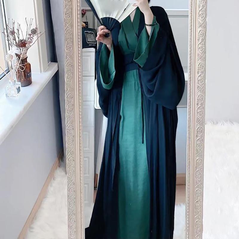 Китайский традиционный ежедневный однотонный костюм Hanfu в стиле династии Вэй и Цзинь Hanfu