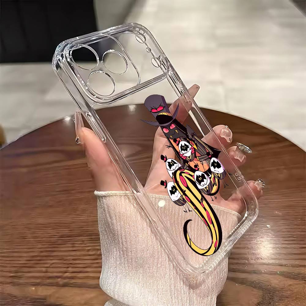 Чехол для телефона Sir Pentious H-Hazbin H-Hotel для iPhone 17 16 15 14 13 12 11 Mini Pro Max Plus Прозрачная крышка
