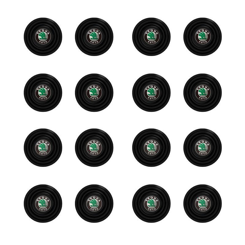 KITD7 Car Door Silicone Anti Shock Pad Trunk Buffer Gasket Stickers For Skoda octavia 3 2 superb 3 kodiaq Fabia Kamiq Karoq Accessorie
