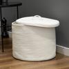 Cotton Rope with Lid Storage Basket Toy Sorting Bucket White Folding Bath Bedroom Dustproof Underwear Storage Basket