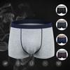Men Boxer Underwear Mid-rise Breathable Smooth Wiring Perfect Fit Shorts Panties Patchwork