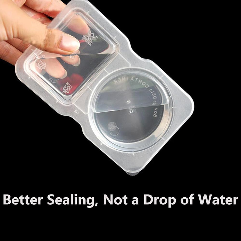 15 шт. Контейнеры для приправ с двойным отделением для соуса на вынос, дорожный перекус