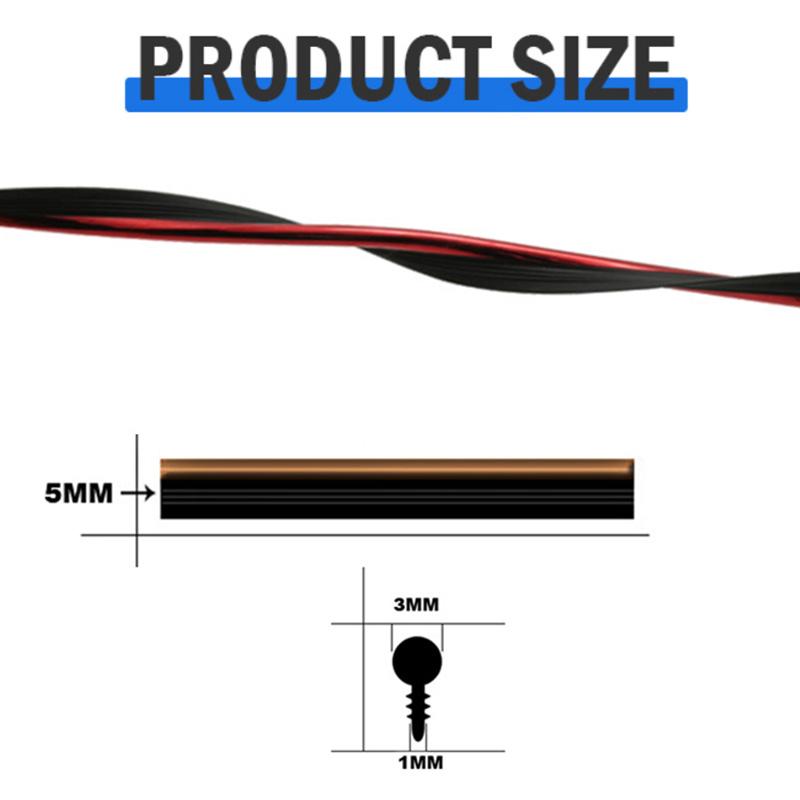 Car Styling 5M/pcs Universal DIY Flexible Interior Decoration Moulding Trim Strips Car Central Control and Door Decoration