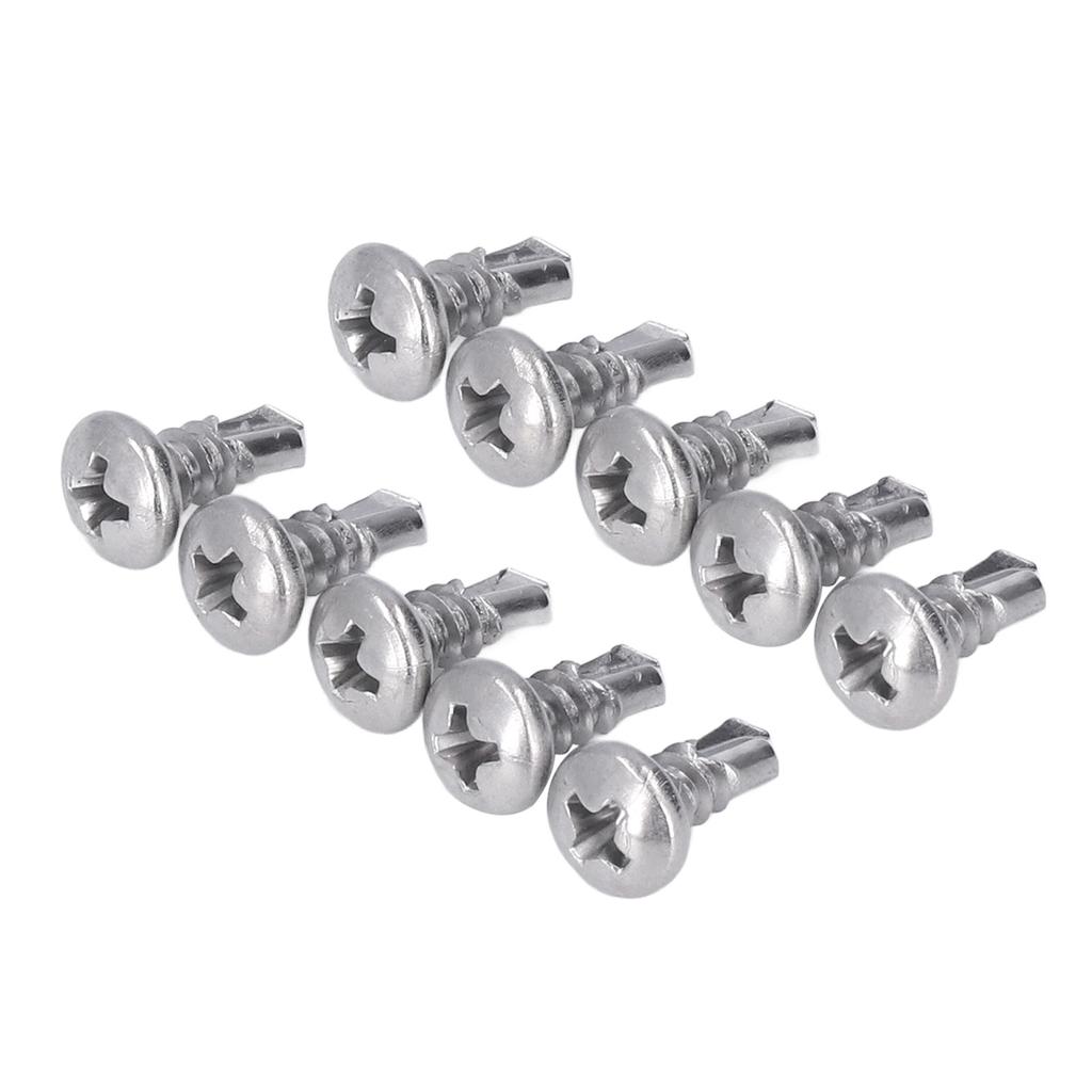 200Pcs Self Drilling Screw Stainless Steel Round Head M4.8x13 Fastener Accessory Set Kit