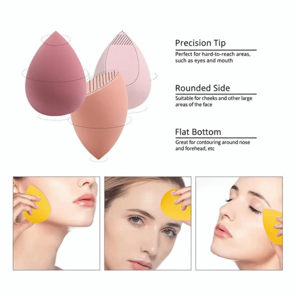 with Egg Case Makeup Sponges Set Yellow Face Makeup Tools  for Foundation Application