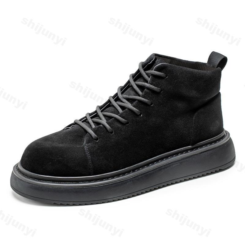 Fashion 2025 Autumn New Retro Thick Soled High Top Casual Shoes for Men Fashion Comfortable Versatile Non Slip Lace Up Platform sneakers