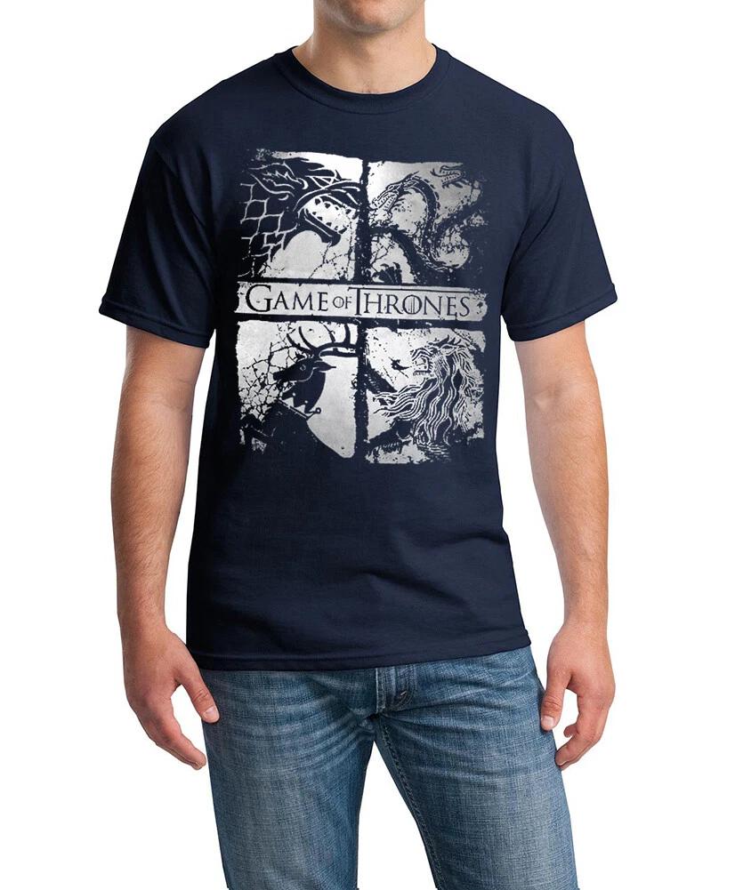Game Of Thrones T-Shirt Four Houses Lannister Stark Targaryan Dragon Sigils HBO