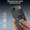 For iPhone 17 Air Case with Kickstand Carbon Fiber Texture PC+TPU Phone Cover