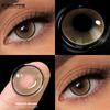 1 Pair Natural Colored Contact Lenses for Eyes Brown Beautiful Pupil Blue Eye Lenses Yearly Use