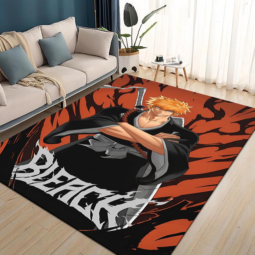 3D Мультяшный Bleach Куросаки Ичиго Аниме Ковер Коврик для Гостиной Спальни Дома Декорация Дивана, Детский Игровой Нескользящий Напольный Коврик
