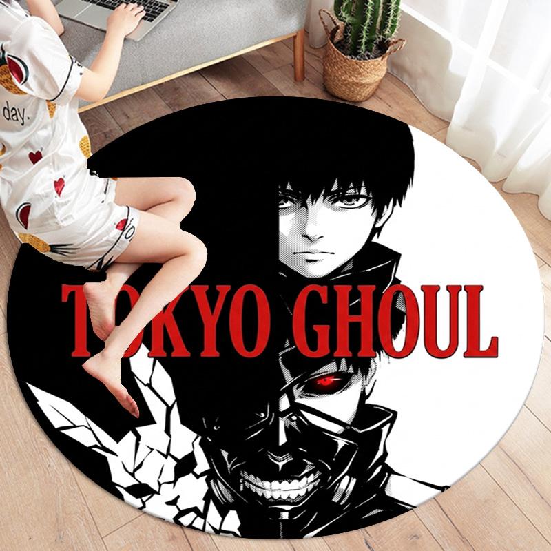 Ковер Tokyo Ghoul Круглый Ковер Ковер Для Гостиной Спальни Дивана Игровой Комнаты Декор Нескользящий Коврик Для Пола