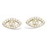 [M6244] - Gold Plated 'Eye of Fatma' Earrings - 10x6 Mm