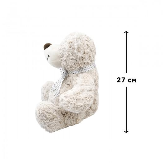 Grand Soft Toy Bear (white, with a Bow, 27 Cm)
