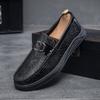Весна 2025 года, новые низкие мокасины, мужская деловая повседневная обувь, обувь Doudou, универсальная кожаная обувь для мужчин