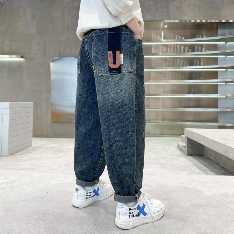 Children's Clothing Boys' Jeans Spring and Autumn Boys' Casual Loose Long Pants