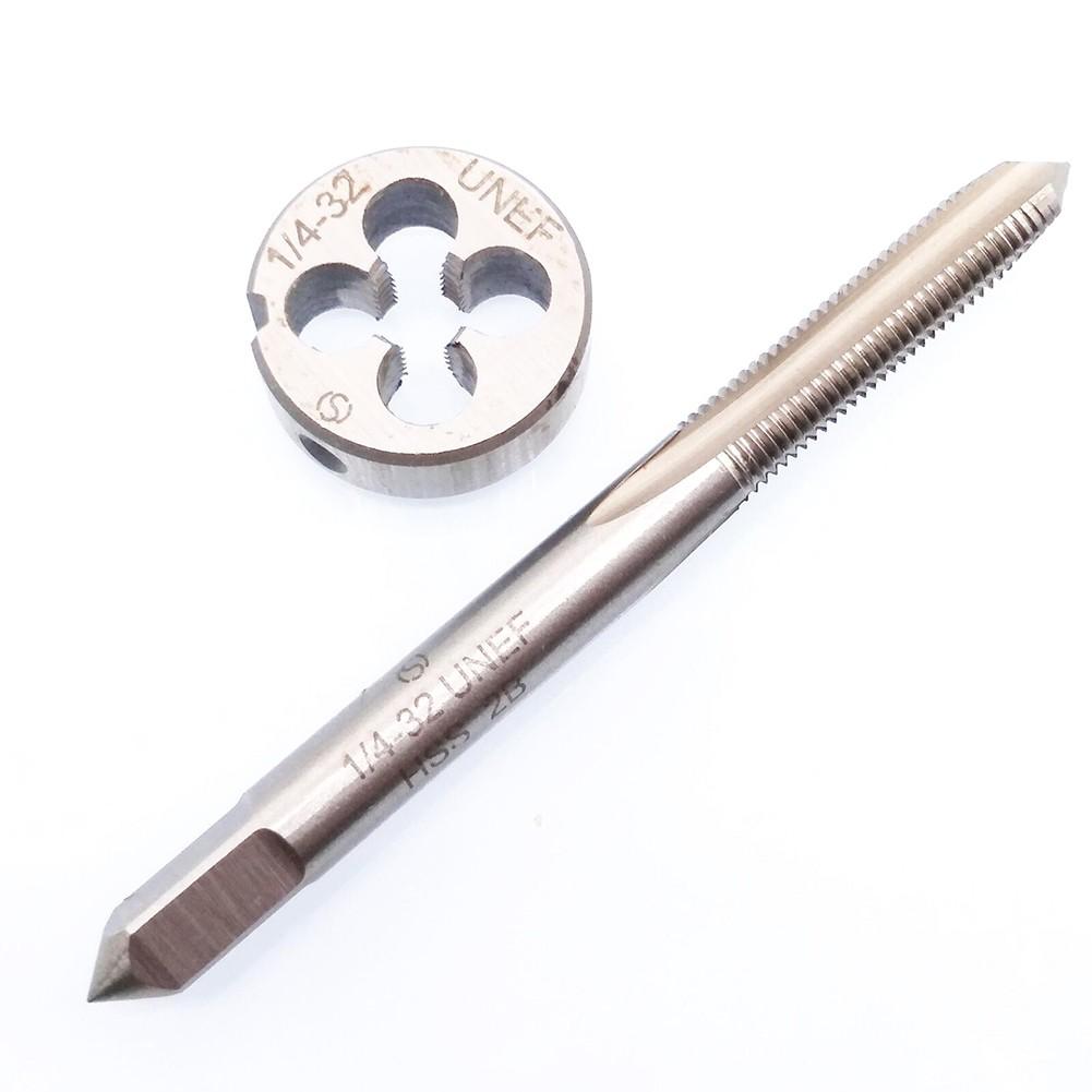 Набор метчиков и плашек 1/4"-32 UNEF HSS Метчик для нарезания резьбы с круглой плашкой Правая резьба