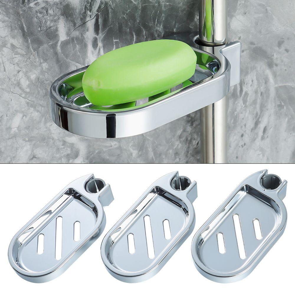 Gadget Silver Home Adjustable Rail Slide Soap Holder Soap Dishes Plates