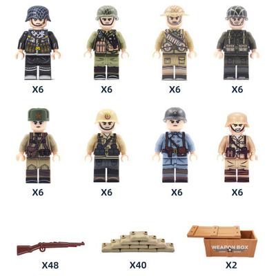 Кукольный набор Building Block Коллекция Военная серия Оружие Sandbag Building Block Детские игрушки