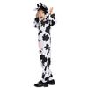 Child Plush Cow Print Pajama Costume Halloween Kids One-Piece Animal Dairy Cow Outfits