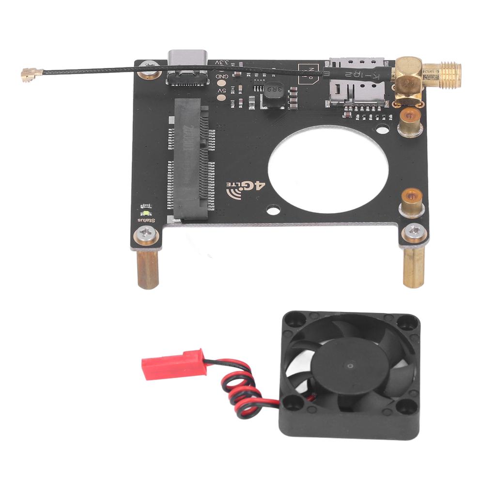 Плата расширения LTE 4G 3G, модуль передачи данных HAT с охлаждающим вентилятором для Raspberry Pi 4B 3B