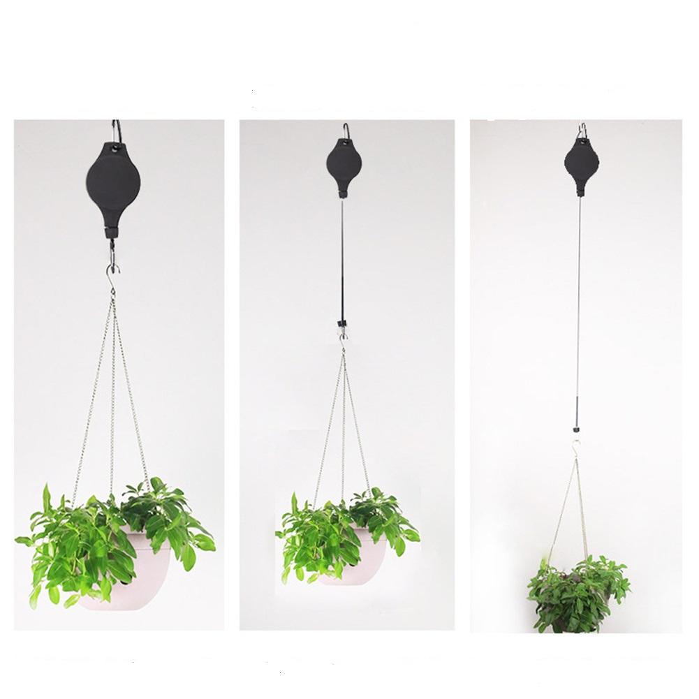 Plant Pulley Hanger Adjustable Flower Pot Retractable Hook Hanging