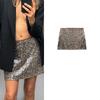 Autumn and Winter New Women Clothes Commuter Casual Slim Fit Skirt Sequined Inlaid High Waist Mini Skirt 3920129