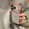Покрытый гальваническим покрытием чехол для iPhone 17 ProMax/16/15 с блестками в виде кошачьих ушек, точная посадка, защита от падений, прозрачный