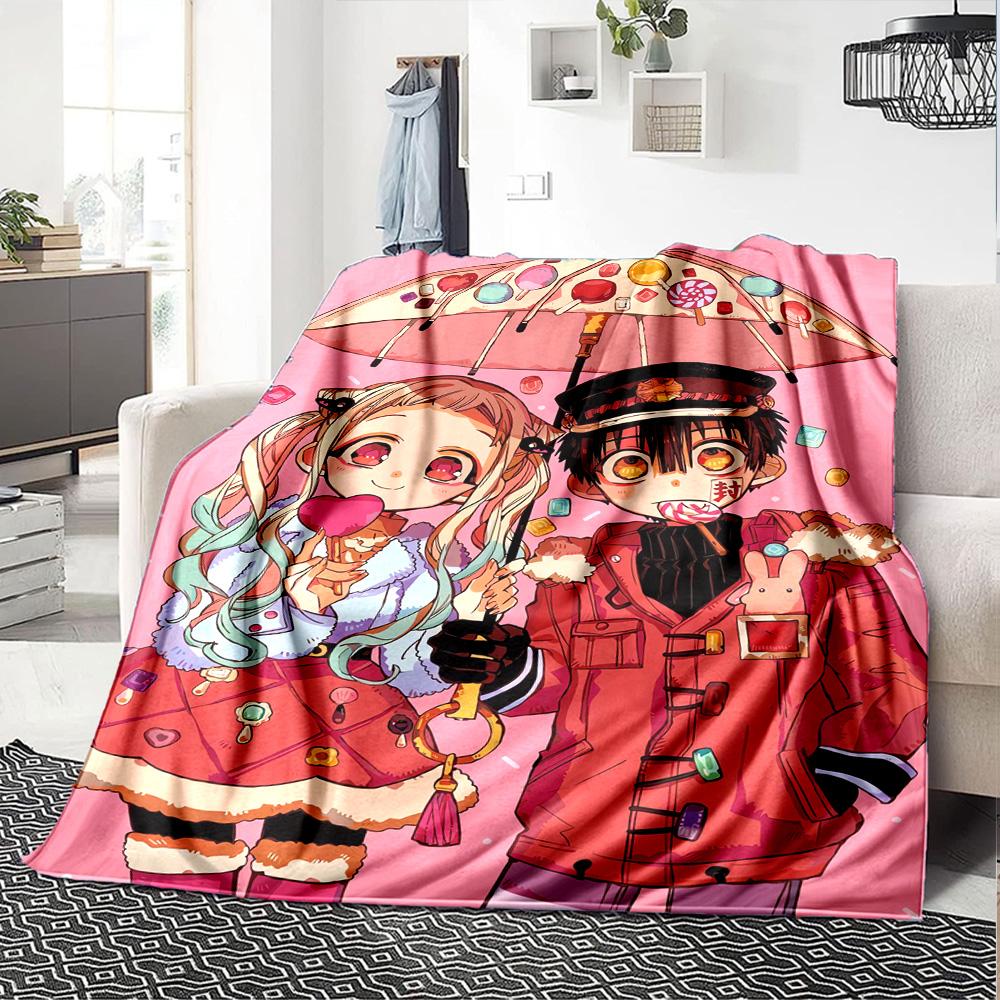 Rainbow Umbrella Fantasy Flannel Blanket Super Soft Warm Cozy Blanket For Sofa Bed Office Travel Allseason Home Decor Gift