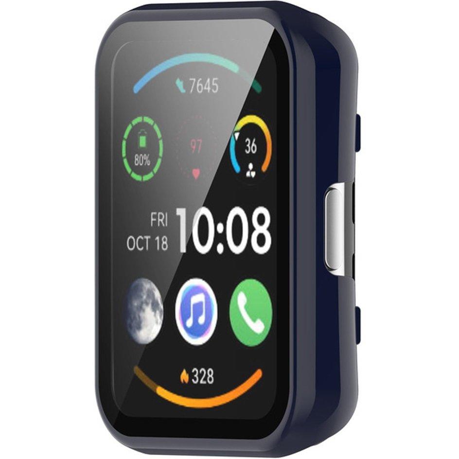 Case with built-in glass for Huawei Watch Fit 2, Dark Blue
