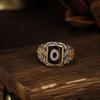 Adjustable Retro One-Eyed Tibetan Dzi Index Ring