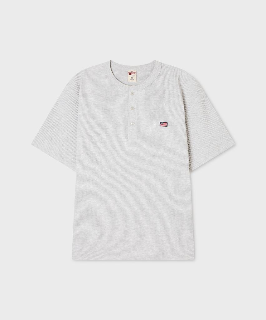 Футболка-henley с коротким рукавом Waffle от WHO.A.U / Whrag3791U