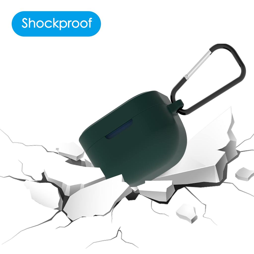 Geekria Silicone Cover Compatible Cover Compatible with True Wireless Earbuds Charging Case Charging Case Cover Exterior Cover with Keychain Charging