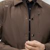 EMZ Men's Casual Solid Long-Sleeve Jacket