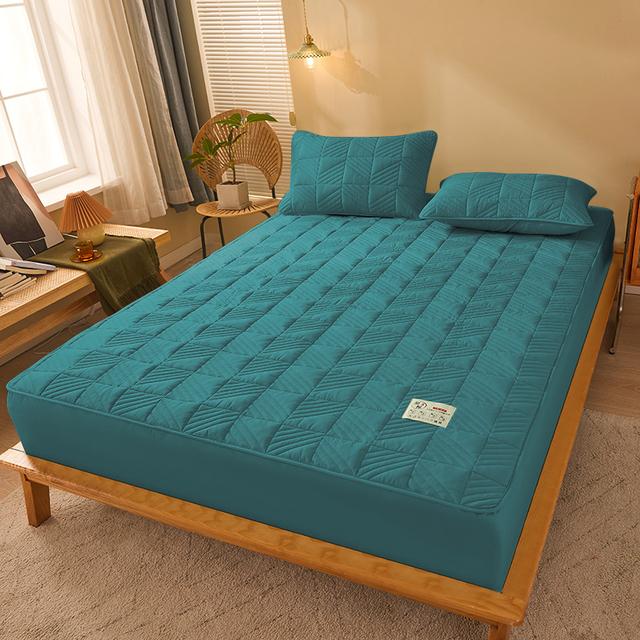 Soybean Fiber Cotton Fitted Sheet Soft Solid Color Mattress Cover Hotel Cotton Flat Cover Single For Home Hotel