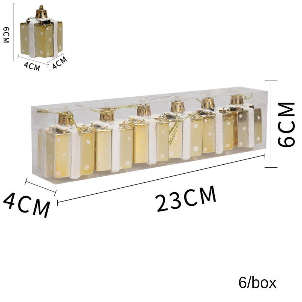 DIY Crafts окрашенный рождественский подарок пластик 4/5 см елочное украшение подвеска подвесное украшение рождественские подарки коробки подвеска