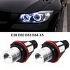 2pcs 1000LM Angel Eyes Car LED Halo Ring Marker Bulbs Light 5W 6000K White Fit for BMW X5 E39 E53 E60