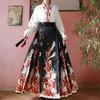 Chinese Traditional Hanfu Dress Horse Face Skirt Women Vintage Pleated Skirt